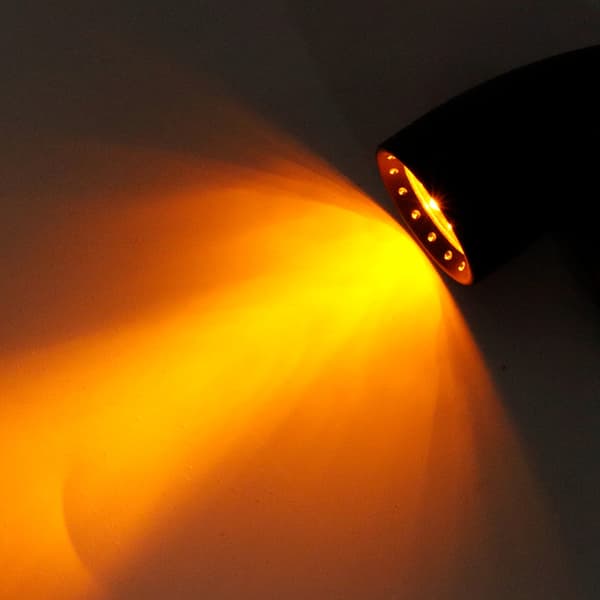 2 stk. Aluminium Legering Motorcykel LED Blinklys Kugle Blinklys Universal (Sølv)