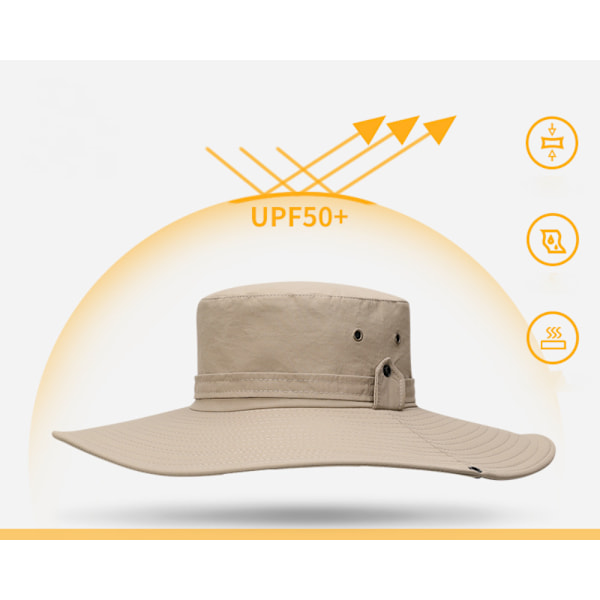 Bomuld Solhat UV Beskyttelse Sommerhatte Strandhat Safari Bo E