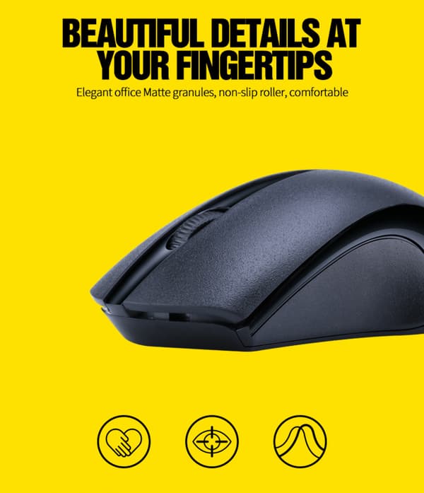 Trådløs mus, RATEL 2.4G trådløs ergonomisk computermus