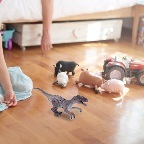 Kauko-ohjattava dinosauruksen malli 2.4G Realistinen kävely Karjuva Koulutus RC Dinosauruksen lelu lapsille Velociraptor