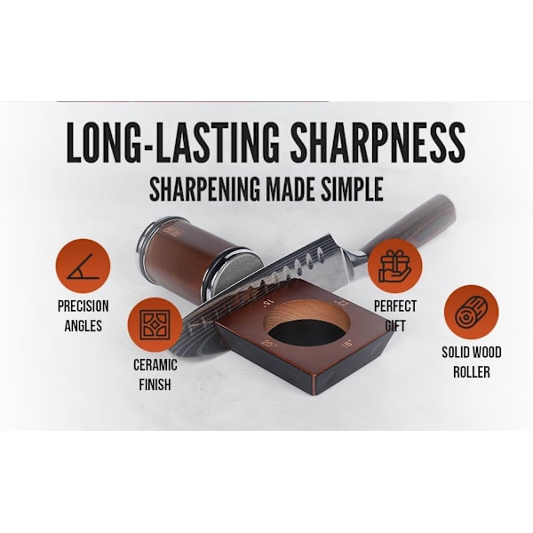 Knlfe Sliper Kit og Sort Støvpose for Oppbevaring, Presis Sliping, Magnetisk Base med 15°, 18°, 20°, 22° Vinkler, Høykvalitets Magneter