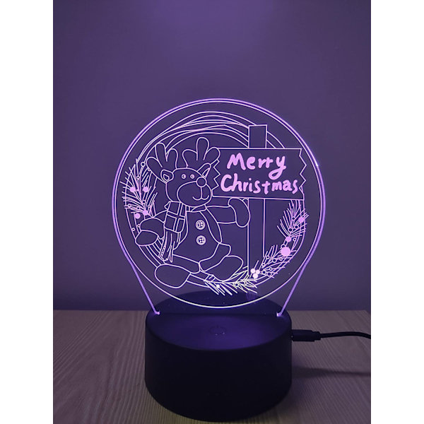 3D Ild Dinosaur Natlampe Illusion Soveværelse Lampe med USB Kabel Julegave Fødselsdag Gave til Far Søn Nevø Sønnesøn og kan også bruges til Hjem