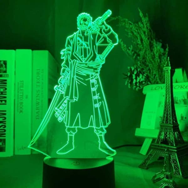 One Piece Luffy 3D Illusjons Nattlampe Smart Touch, RG
