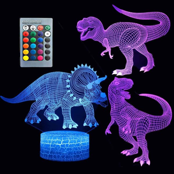 3D Illusjon Nattlys Superhelt Tre Mønster 16 Farger Ch