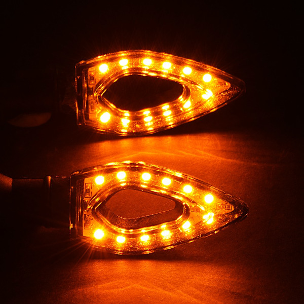 Universal Motorcykel Blinkers 12 LED Lampa Amber