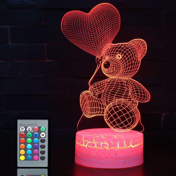 3D Illusion Star Wars Natlampe Dødsstjerne Lampe 16 Farver