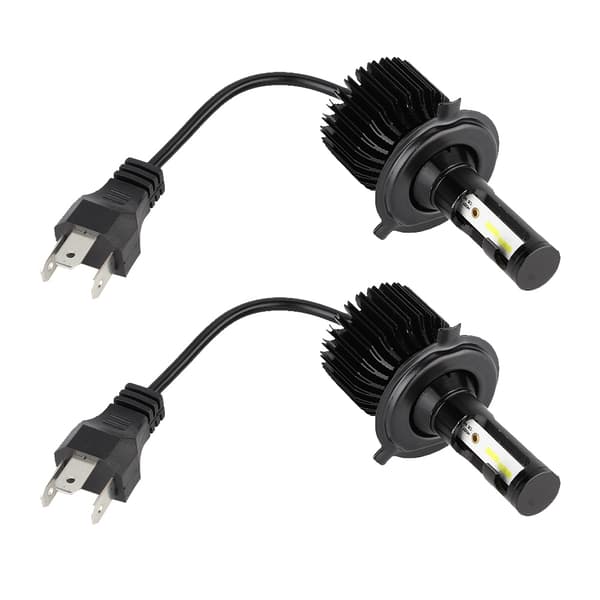 2 stk Universelle LED-hovedlys tåkelys CSP Isblå Lys H4 IP67 Vanntett Biltilbehør
