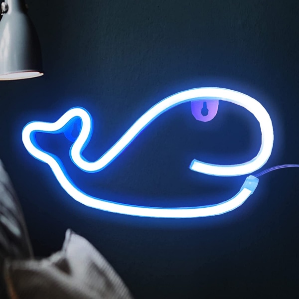 Neon skyltar för väggdekor, USB/batteridriven C