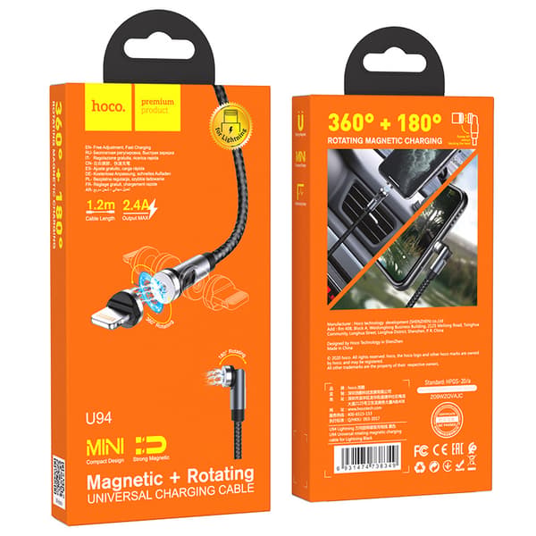 hoco. U94 universelt roterende magnetisk ladekabel egnet