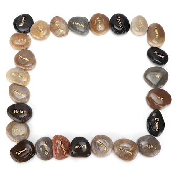 Pebbles Natural Polished Lettering Stones Small Decorative Ornamental River Rocks for Meditation Divination