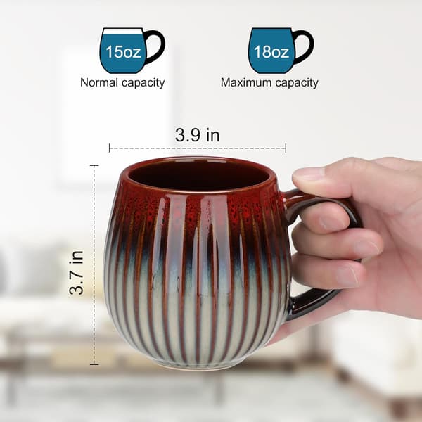 Keramisk kaffekrus, 500 ml store kaffekopper til hjem og kontor, keramisk kop til kaffe og te CoMug01-A