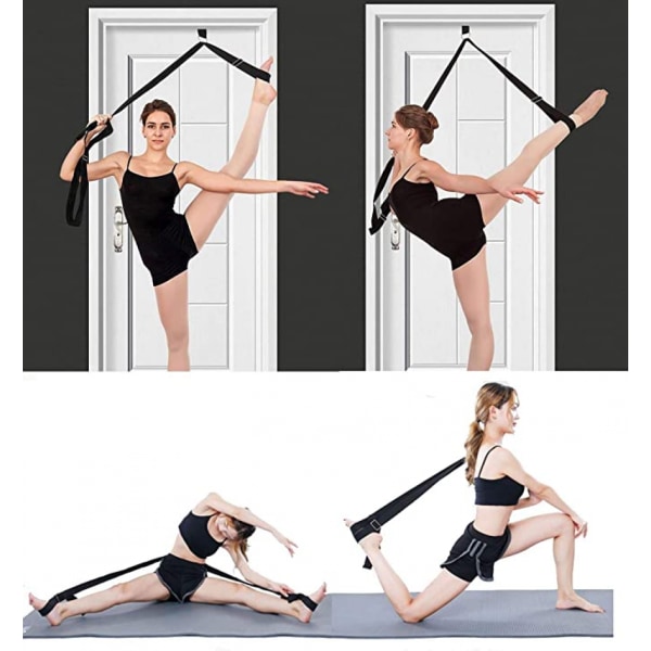 Justerbar benbåre Forleng ballettstrekkbånd - Enkel montering på dør Fleksibilitet Stretching benstropp Strekkutstyr