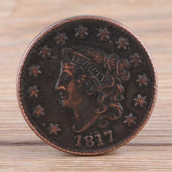 1817 USA 1 Cent Messing Vintage Samling Mønt Mindemønt