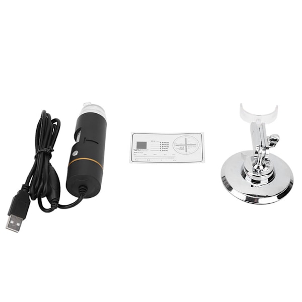 300.000 pixels digitalt mikroskop USB HD 1000X PCB forstørrelsesglas med 8 LED-lys og mikroskopstativ