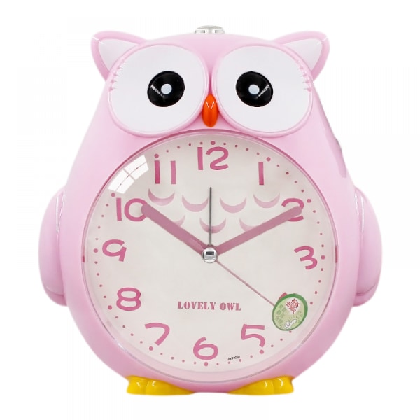 Väckarklockor för sovrum, Tecknad väckarklocka Owl Pink