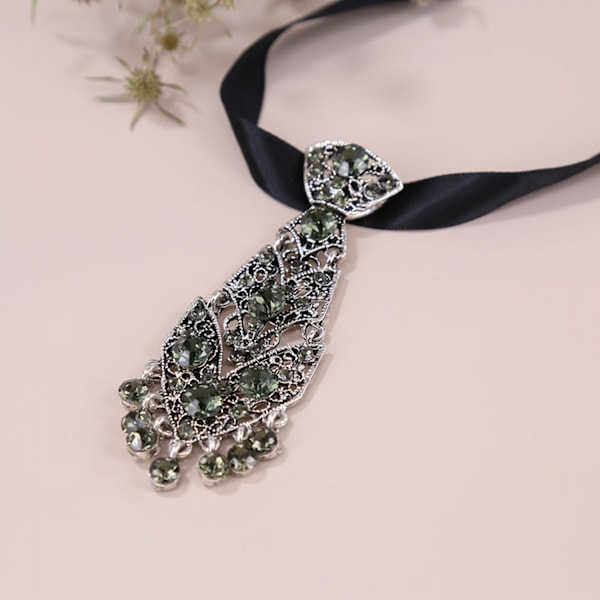 Diamond Ties - Förbundna paljettslips med justerbar längd - Gray