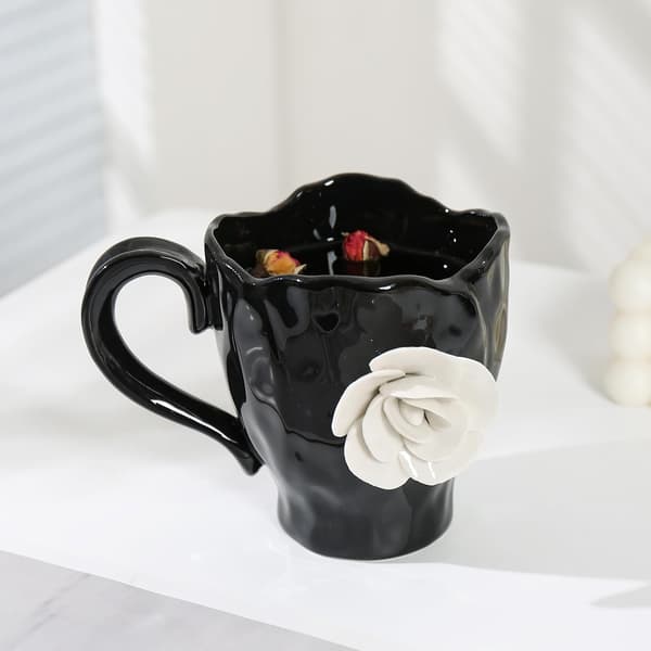Keramiske Søde Kaffekopper, Håndlavede Blomsterte Krus, Gaver til Mælke Kaffe Te Elskere
