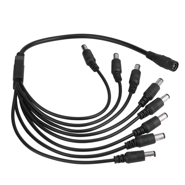 5,5x2,1mm 1 hunn til 8 hann strømkabel splitter adapterkabel forlengelse for CCTV-kamera