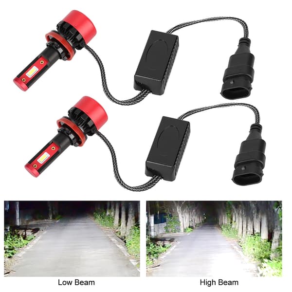 2 stk For H8 H9 H11 96W 6000K Lys Hvit Dekoding LED Hovedlys Bil Pærer L8H