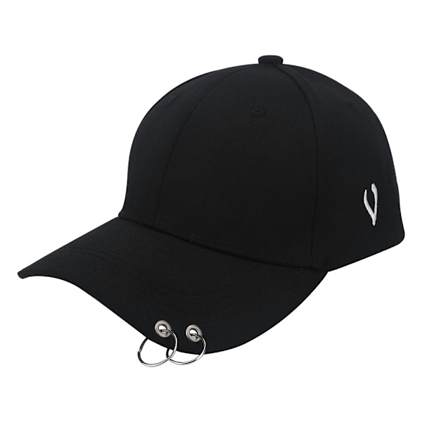 Unisex-urheilulippis, Snapback-juoksu, baseball, ulkoilu, kaareva, säädettävä, kesälippis, musta