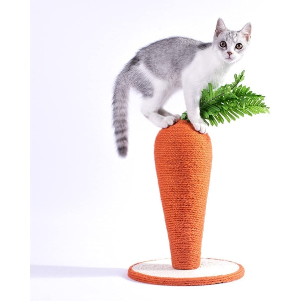 Kattklösträ för inomhuskatter, söt morotskattklös