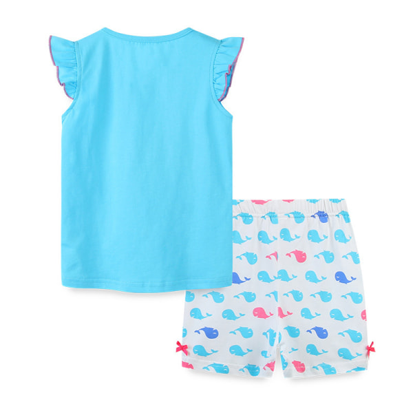 Söt Pyjamas Set Kortärmad Tee Summer Set Sleepwear,M