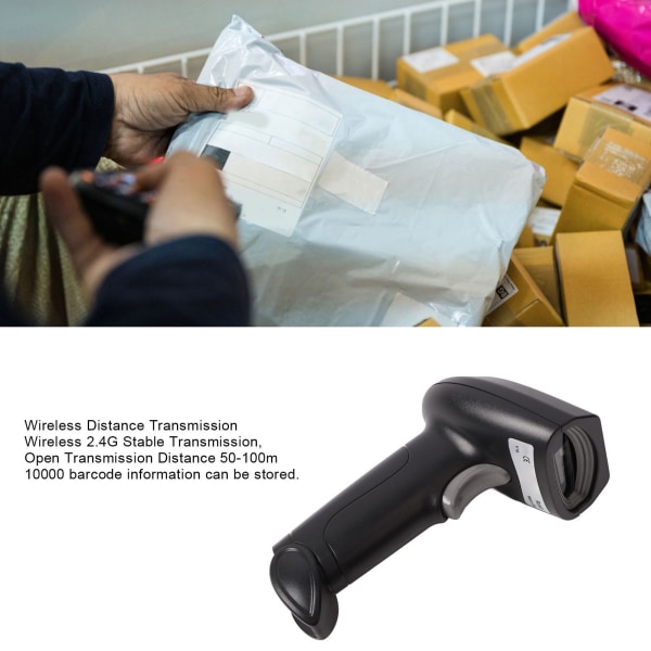 QR Code Scanner V10 Wireless Intelligent Voice Scanner Supermarket Courier Warehouse Inventory Check Barcode Scanner
