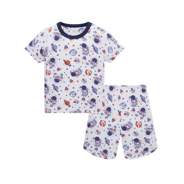 Pojkpyjamas Dinosaurietåg Sovkläder Korta Set L(P1024D)