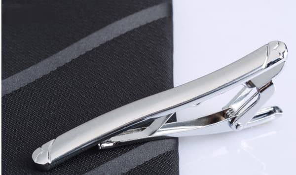 Herr Metall Silverfärgad Enkel Slips Nål Klämma Bes D