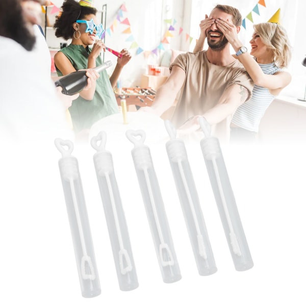 96 kpl Bubble Wands Valkoinen Läpinäkyvä Kestävä ABS Kannettavat laajasti Käytetyt Bubble Sticks Juhla-häälomaan
