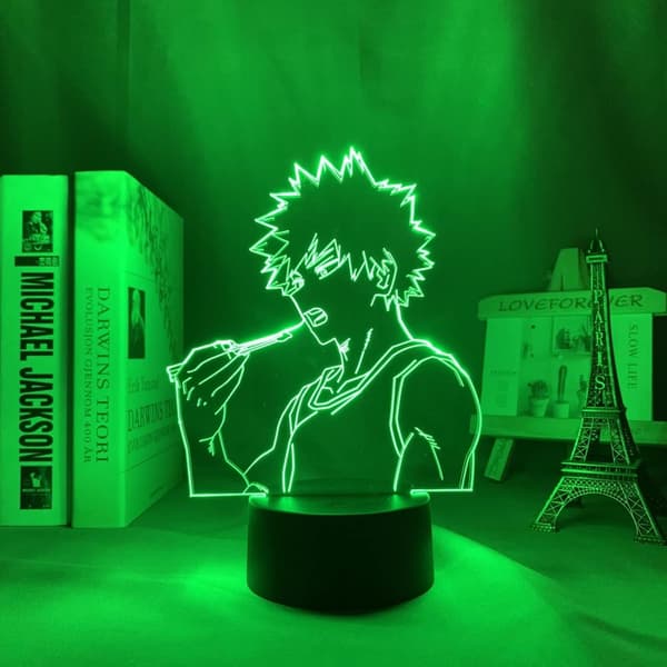 3D LED Illusjonslampe Nattlys Bakugo Katsuki LED Nattlys