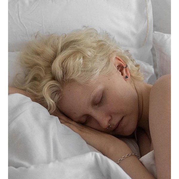 Kirurgiskt stål örhängen för kvinnor män 20 Gauge Hoop Stud Örhängen Set för flera piercingar CZ Boll Nap Örhängen Platt Baksida Hypoallergen Black