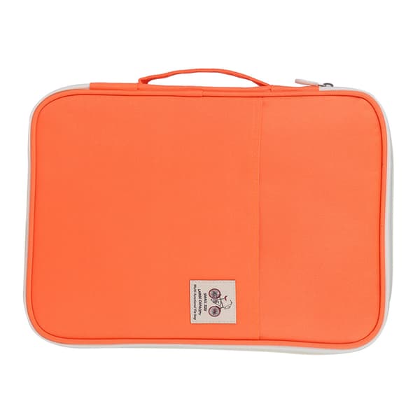 A4 Dokumentpose Filmappe Portfolio Organizer Computer Notebook Lynlås Etui (Orange)