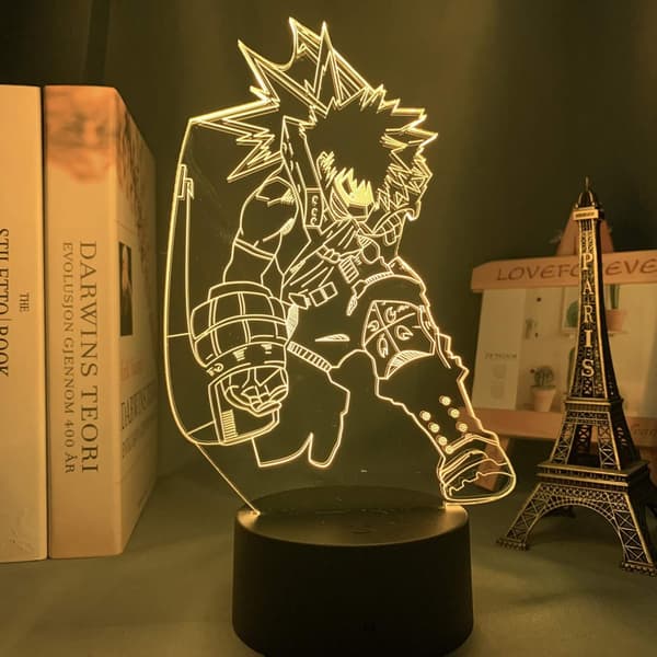 3D LED Illusjonslampe Nattlys Bakugo Katsuki 3D Lampe Anim