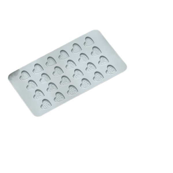 24 Love Mini Sukker Vendbar Form Hjerteformet Chokolade Mol