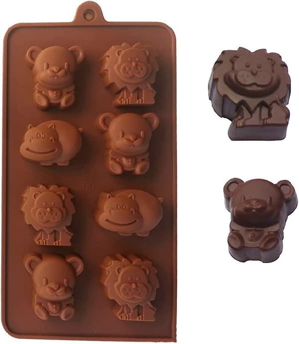 Silikon Bakeformer Sett Med 2 Dyrefigurer Non-stick Form