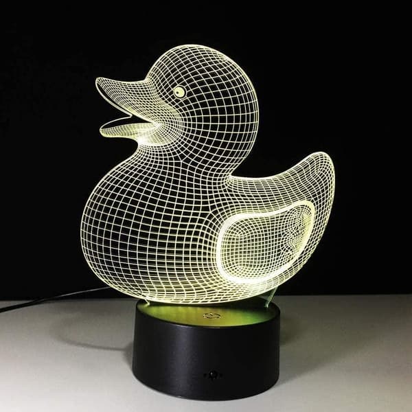 3D Illusion Lamp LED Nattljus Visuell Nyhet USB Bord La