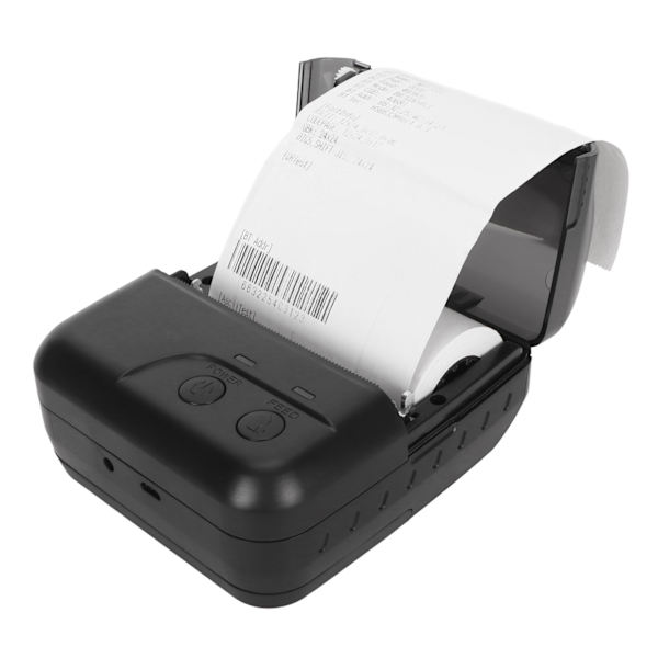 80mm Mini Termisk POS-skrivare Handhållen Bluetooth Kvittoskrivare Ficksskrivare för Cab Order Office  100‑240V