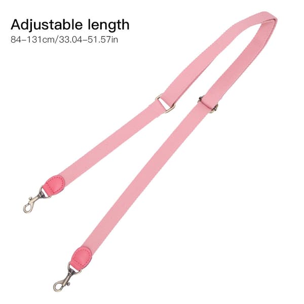 Håndlavet DIY Patchwork Tilbehør Justerbar Crossbody Taske Læderrem til CBD065-066Pink