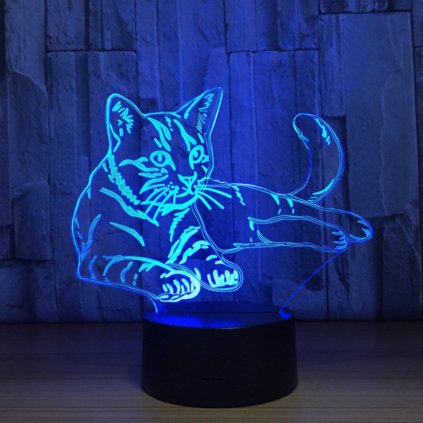 7 färgskiftande nattlampa 3D Atmosphere Bulbing Light 3D V