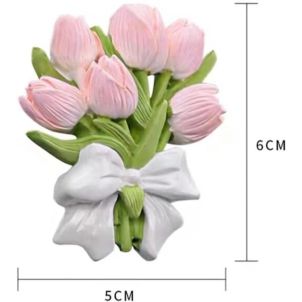 3-pack Bilventil Diffuser - Blommig Luftfräschare Clip med Sten Aromaterapi, Elegant Ventil Dekoration för Bil & Kontor