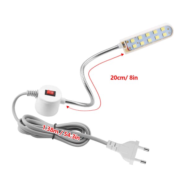 10Beads SMD  LED-ompelukone lamppu LED-magneetti ompelukone valo 6W