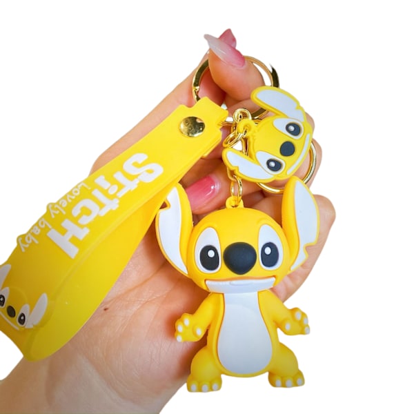 Piirroshahmo avaimenperät tytöille ja pojille, söpö Kawaii avaimenperä, reppuavaimenperä tarvikkeet ranneke avaimenperä auton riipukset, yllätys syntymäpäivälahjat Yellow