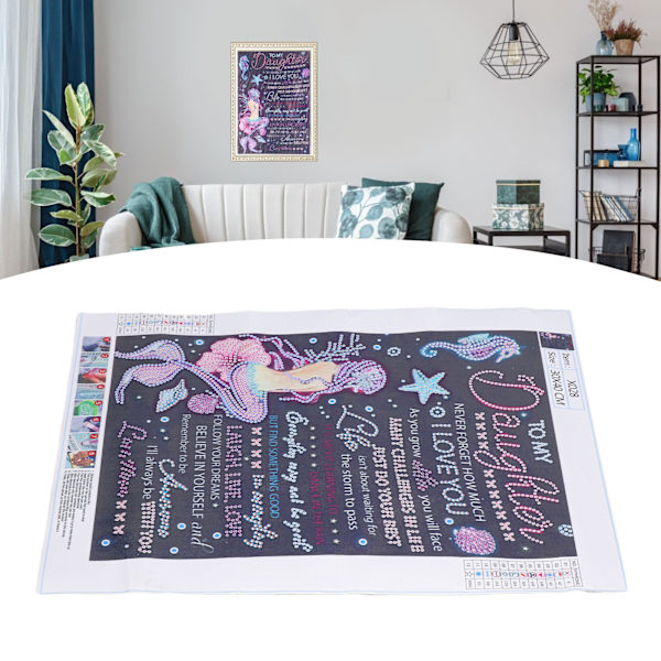 5D timanttimaalaus HD vedenpitävä kangasliima tausta tyttökuvio DIY tekeminen rentouttava kodin sisustus