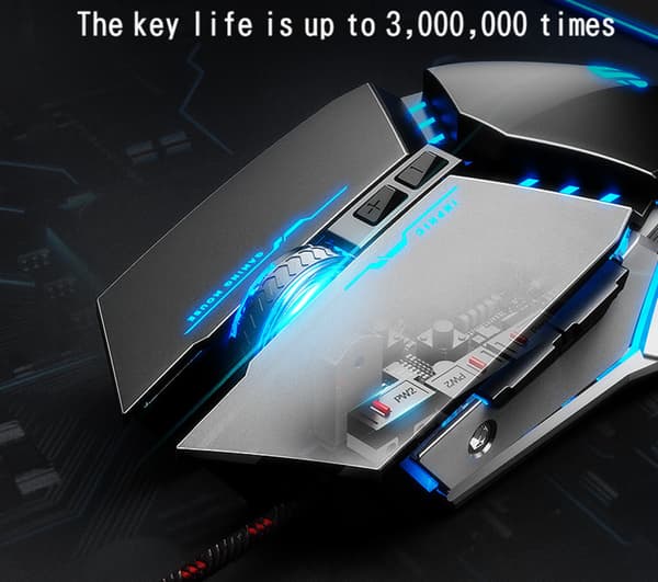 pw2 mekanisk gamingmus kablet datamaskin gaming lysende m