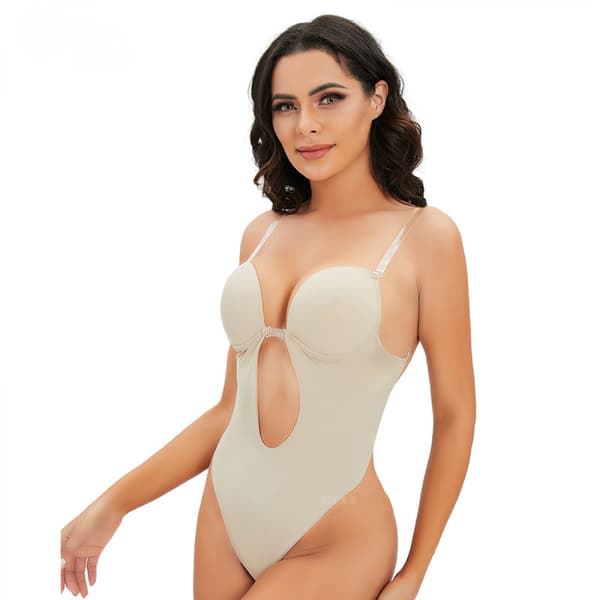 Bodysuit Deep V Formende Undertøy For Bryllupsfest, Størrelse S A163