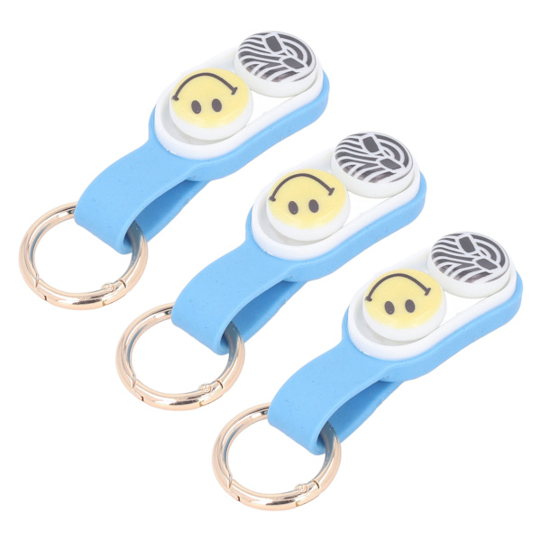 3 st Puck Fidget Blå Luktfri Silikon Stressavlastning Stark Magnet Trick Magnet Fidget Toy för Barn Vuxna
