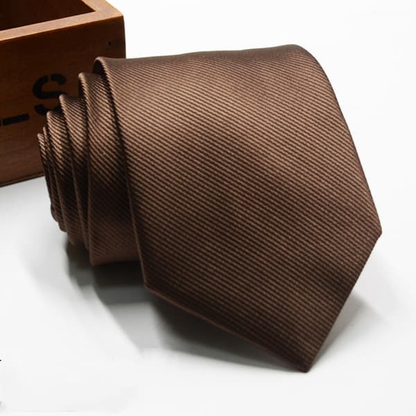 Satin ensfarget slipssett for menn, Khaki