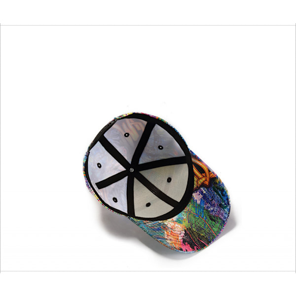 Tryckt basebollkeps, Graffiti Unisex Snapback Hip Hop-hattar C Blue 2
