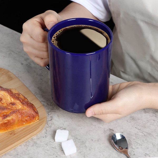 12 OZ Ekstra Stor Keramisk Kaffe Krus, Klassisk Porcelæn Supe